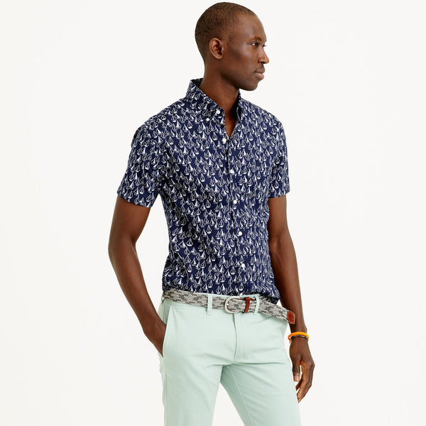 Secret Wash Short-Sleeve Shirt in Harbor Print