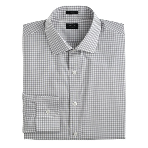 Cotton-Linen Shirt in Fog Gingham