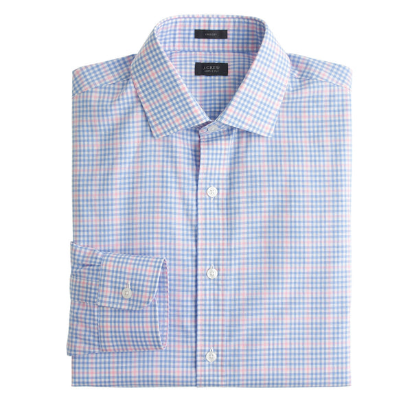 Collar Shirt in Classic Light Pink Check