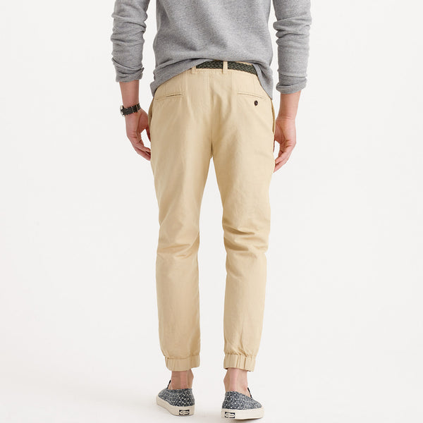 Jogger Pant in Garmet-Dyed Cotton-Linen