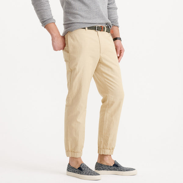 Jogger Pant in Garmet-Dyed Cotton-Linen